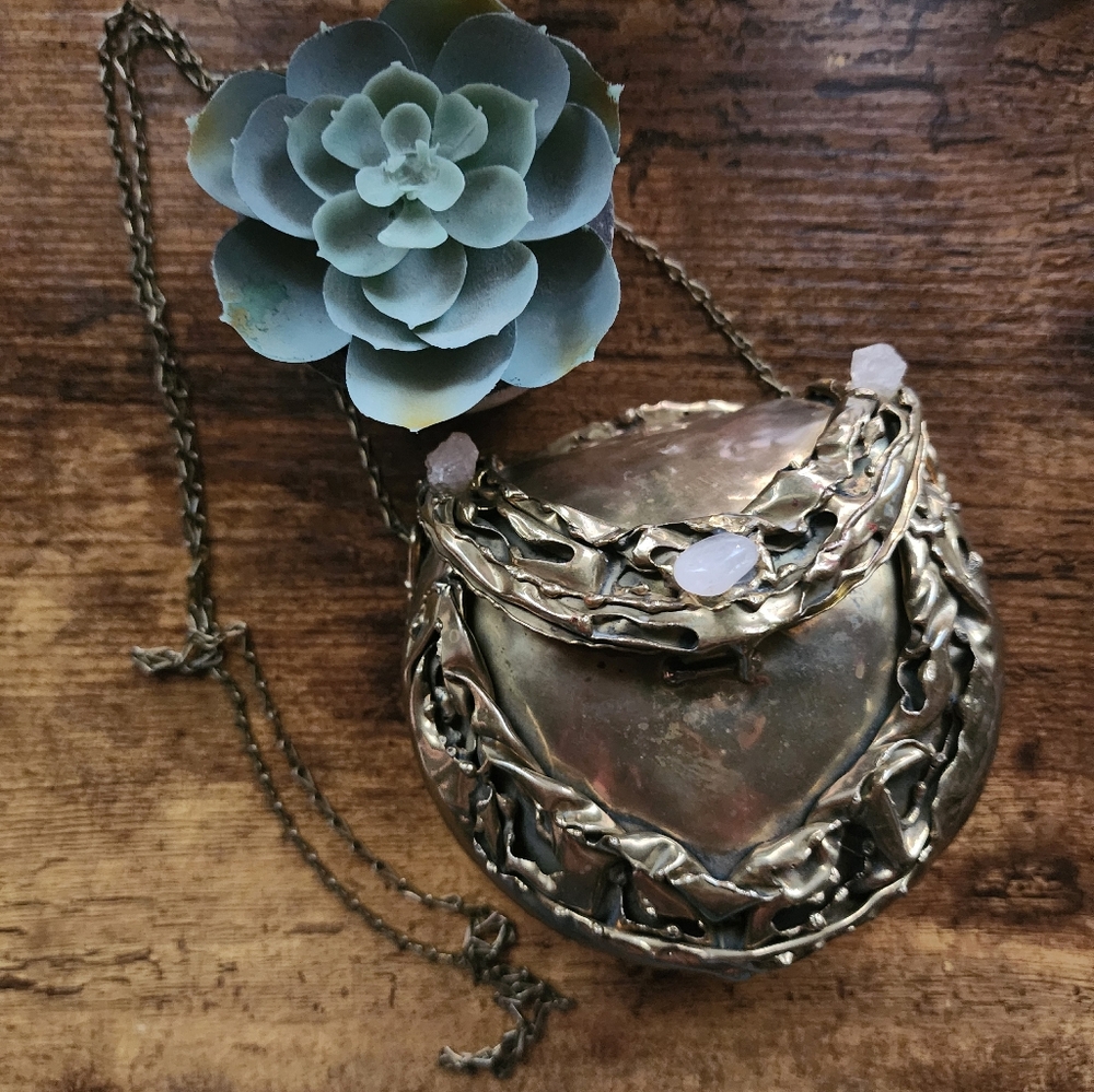 Brass Metal Brutalist Purse